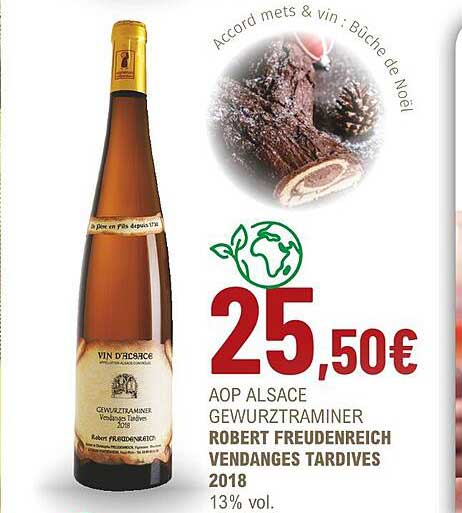 aop alsace gewurztraminer robert freudenreich vendanges tardives 2018 13% vol.