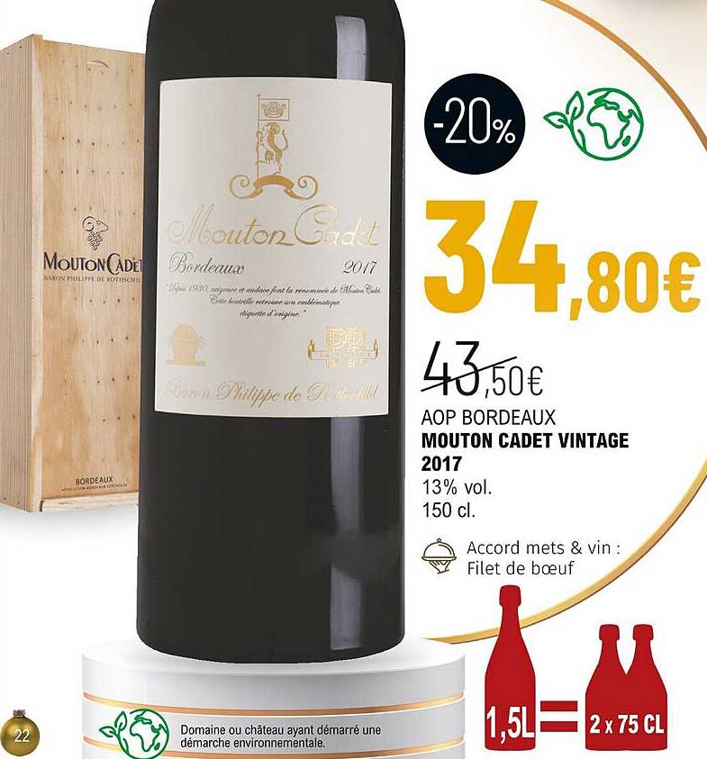 aop bordeaux mouton cadet vintage 2017 13% vol.