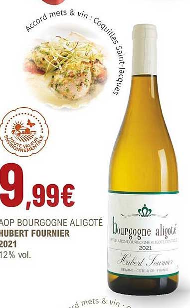 aop bourgogne aligoté hubert fournier 2021 12% vol.