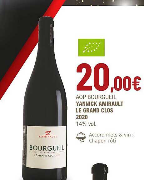aop bourgueil yannick amirault le grand clos 2020 14% vol.