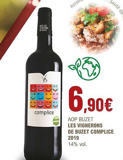 aop buzet les vignerons de buzet complice 2019 14% vol.