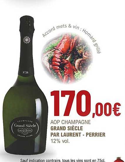 aop champagne grand siècle par laurent - perrier 12% vol.