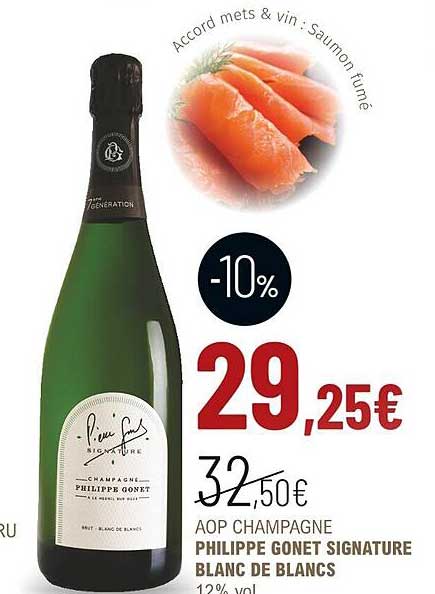 aop champagne philippe gonet signature blanc de blancs 12% vol.