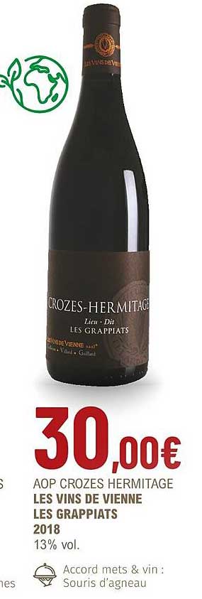 aop crozes hermitage les vins de vienne les grappiats 2018 13% vol.