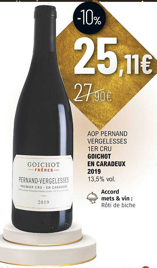 aop pernand vergelesses 1er cru goichot en caradeux 2019 13,5% vol.