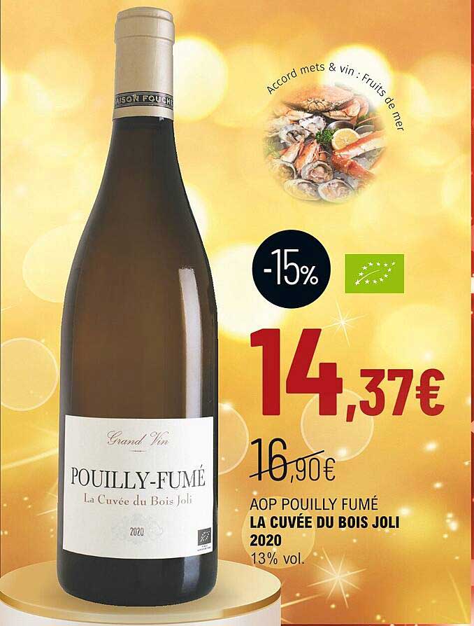 aop pouilly fumé la cuvée du bois joli 2020 13% vol.