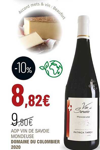 aop vin de savoie mondeuse domaine du colombier 2020