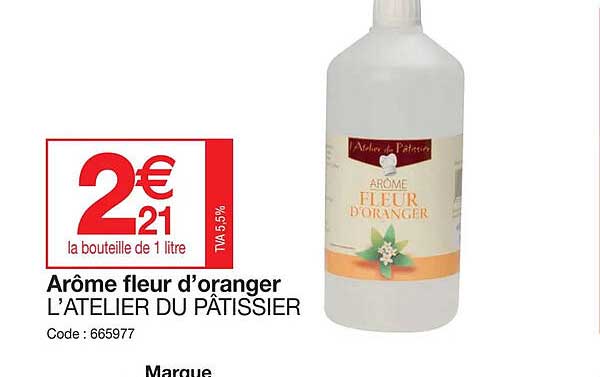 arôme fleur d'oranger l'atelier du pâtissier