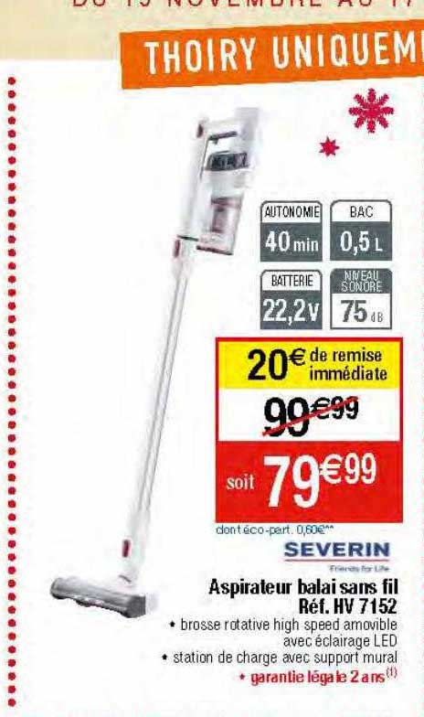 Aspirateur Balai Sans Fil Severin