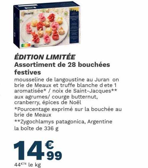 assortiment de 28 bouchées festives