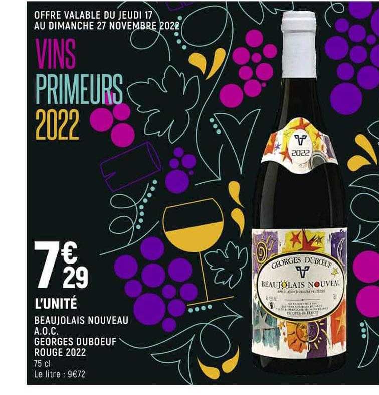 beaujolais nouveau a.o.c. georges duboeuf rogue 2022