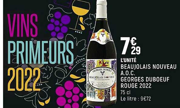 beaujolais nouveau aoc georges duboeuf rouge 2022