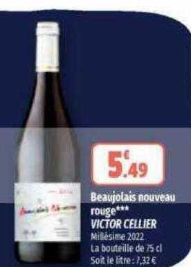 beaujolais nouveau rouge victor cellier