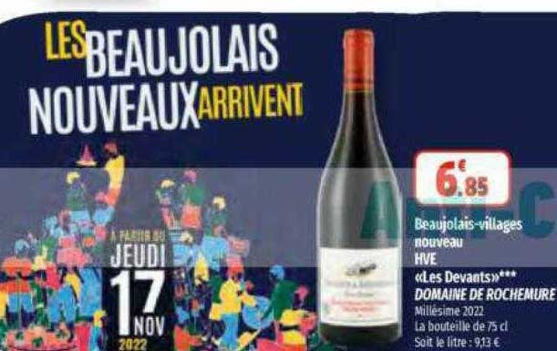 beaujolais-villages nouveau hve «les devants» domaine de rochemure