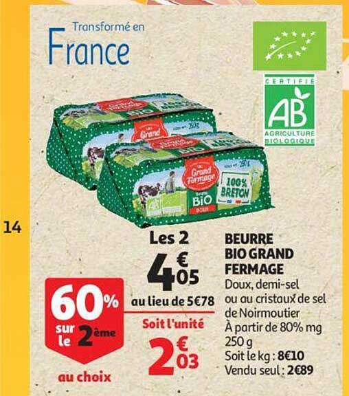 beurre bio grand fermage