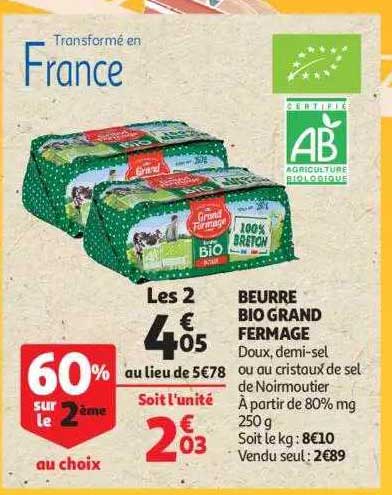 beurre bio grand fermage