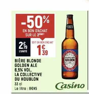 Bière Blonde Golden Ale La Collective Du Houblon