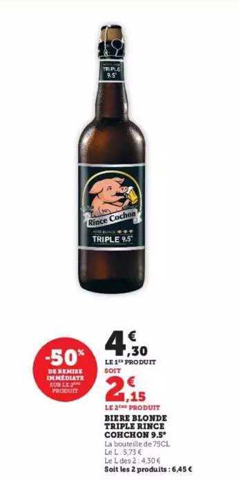 bière blonde triple rince cochon 9,5°