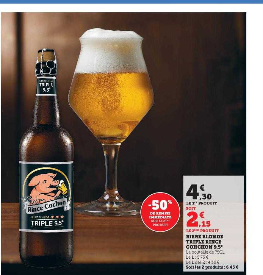bière blonde triple rince cochon 9.5°