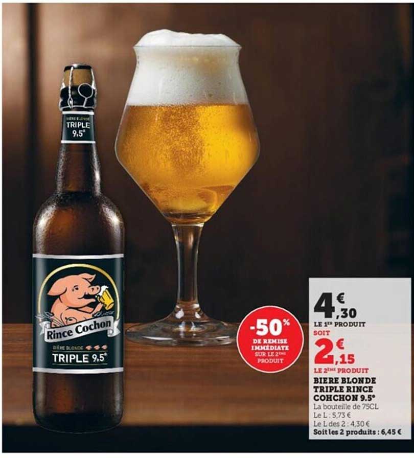 bière blonde triple rince cochon 9.5°