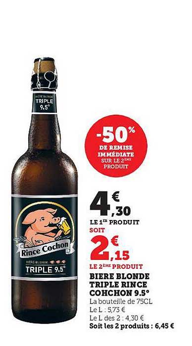 bière blonde triple rince cohchon 9.5°