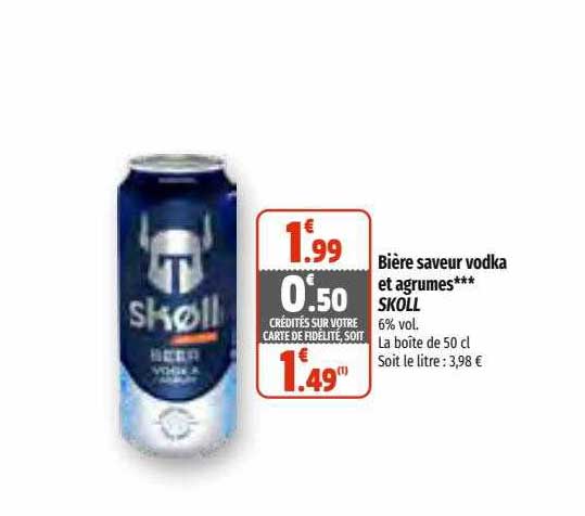 bière saveur vodka et agrumes skoll