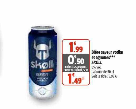 bière saveur vodka et agrumes skoll