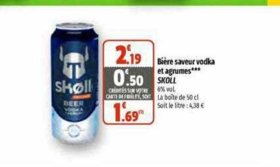 bière saveur vodka et agrumes skoll