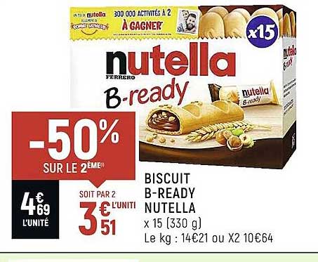 biscuit b-ready nutella