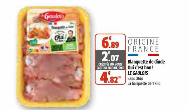 blanquette de dinde oui c'est bon! le gaulois