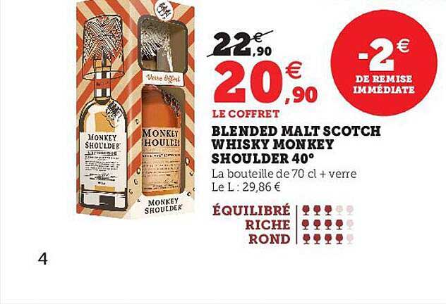 blended malt scotch whisky monkey shoulder 40°