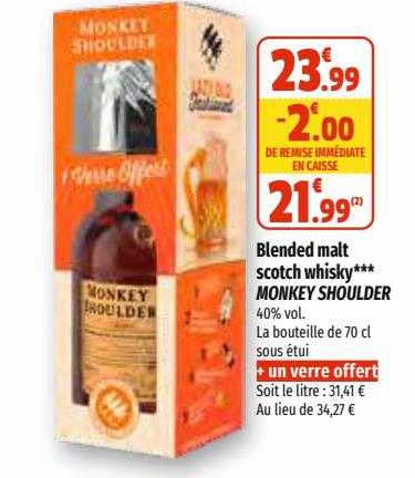 blended malt scotch whisky monkey shoulder