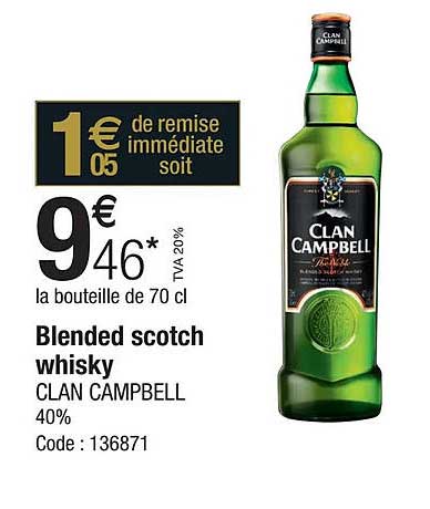 blended scotch whisky clan campbell 40%