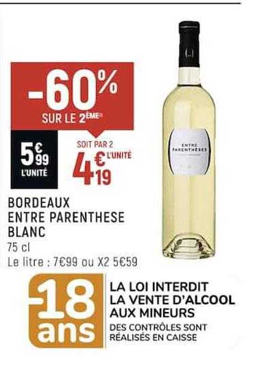 Bordeaux Entre Parenthèse Blanc