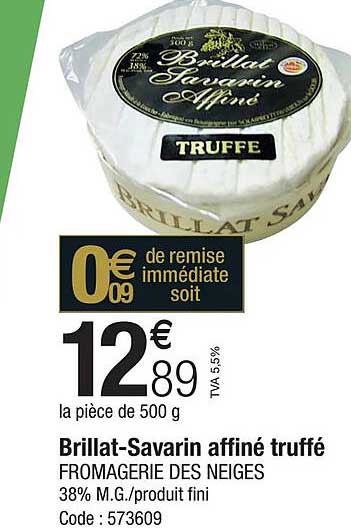 brillat-savarin affiné truffé fromagerie des neiges