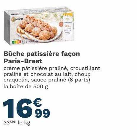 bûche patissière façon paris-brest