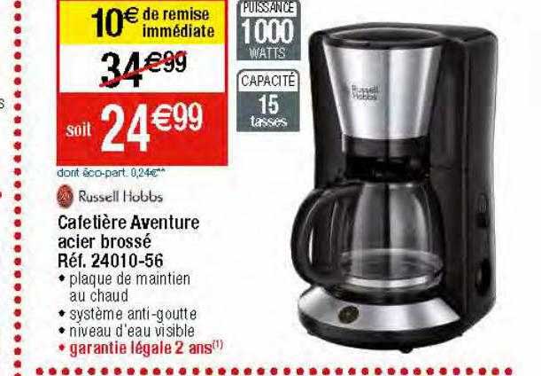 cafetière aventure acier brossé russell hobbs