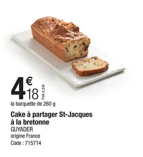 cake à partager st-jacques à la bretonne