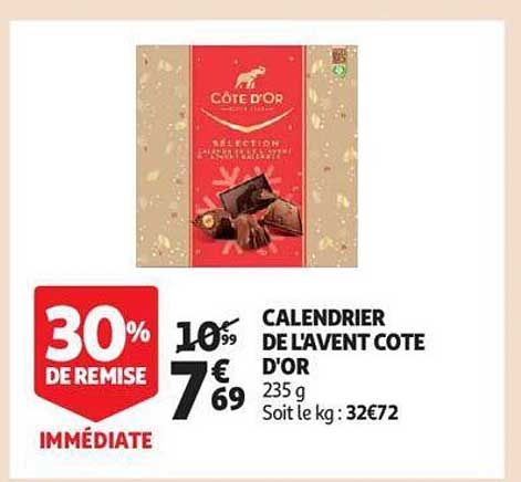 calendrier de l'avent côte d'or