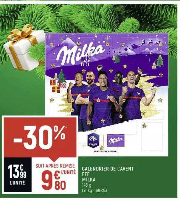 calendrier de l'avent fff milka
