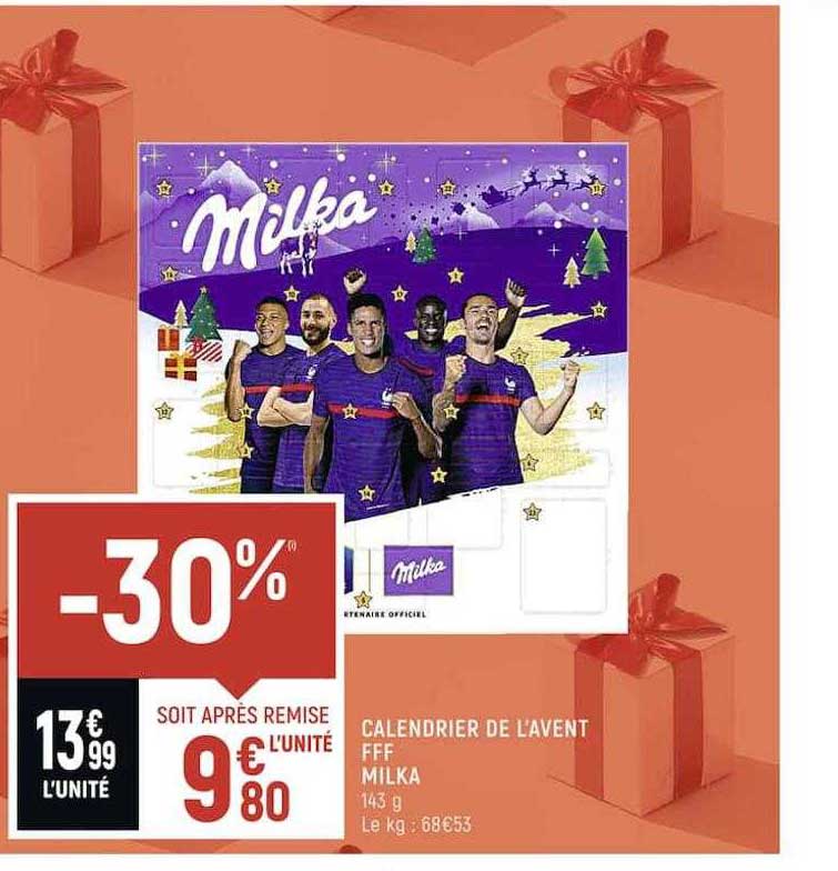 calendrier de l'avent fff milka