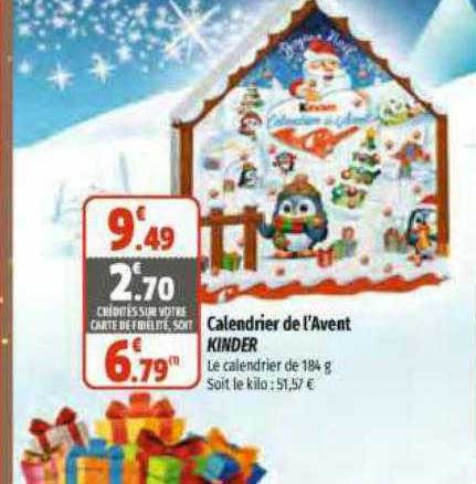 calendrier de l'avent kinder