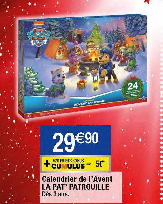 calendrier de l'avent la pat' patrouille
