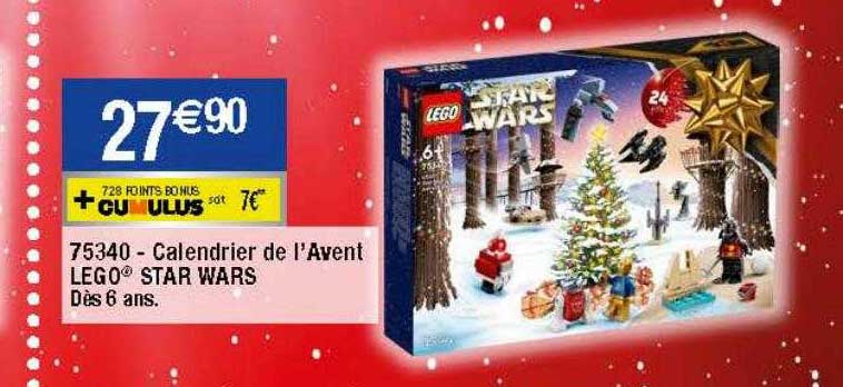 calendrier de l'avent lego star wars