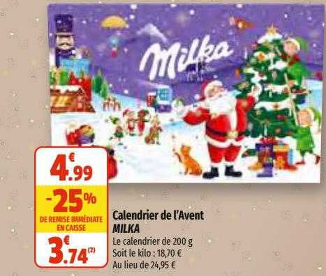 calendrier de l'avent milka