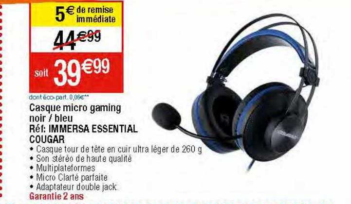 casque micro gaming noir-bleu cougar