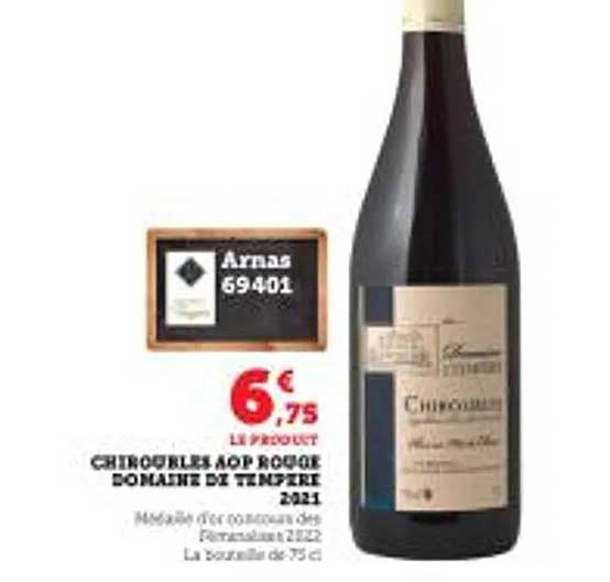 chiroubles aop rouge domaine de tempéré 2021