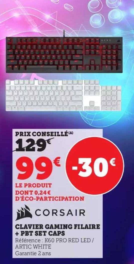 clavier gaming filaire + pbt set caps