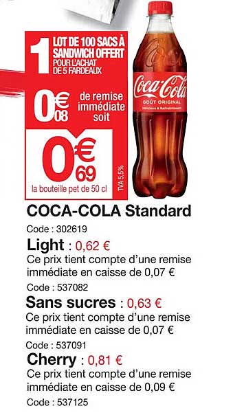 coca-cola standard light sans sucre cherry