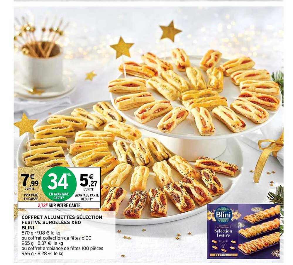 coffret allumettes sélection festive surgelées x80 blini
